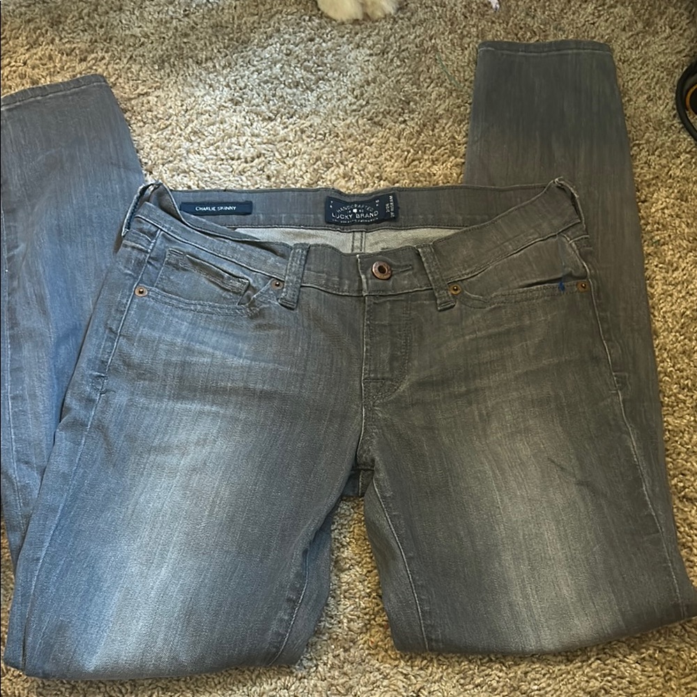 Lucky Brand Gray Skinny Jeans with Stretch